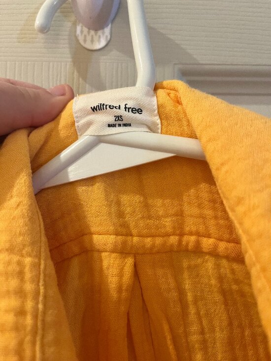 Linen shirt orange 2XS - Picture 2 of 2